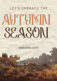 Autumn Days Greeting Poster