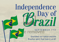 Minimalist Independence Day of Brazil Postcard