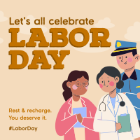 Happy Labor Day Instagram Post Design