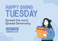 Spread Generosity Postcard