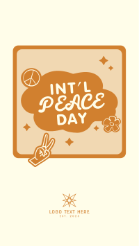 Peace Day Text Badge Facebook Story