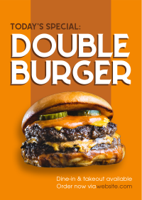 Double Burger Flyer