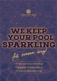 Sparkling Pool Services Poster Design