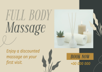 Relaxing Massage Therapy Postcard