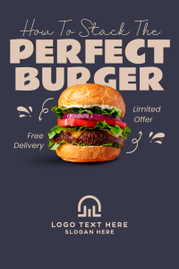 The Burger Delight Pinterest Pin Image Preview