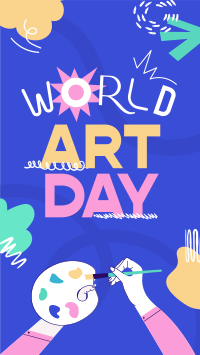 Quirky World Art Day Facebook Story