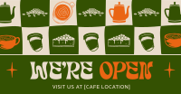 Checkered Open Cafe Facebook Ad