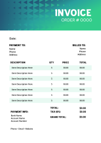 Stylish Office Patterns Invoice Image Preview