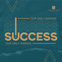 Success as Daily Agenda Instagram Post