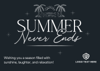 Summer Never Ends Postcard Image Preview