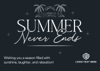 Summer Never Ends Postcard