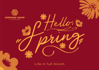 Hello Spring Greeting Postcard Image Preview