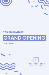 Confetti Opening Invitation Image Preview