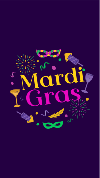 Mardi Gras Festival Instagram Story