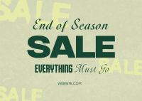 Simple Grunge Season Sale Postcard Image Preview