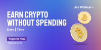 Earn Crypto Live Webinar Twitter Post