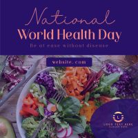 Minimalist World Health Day Greeting Instagram Post