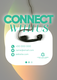 Minimalist Connect With Us Flyer Design