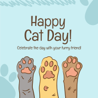 Cat Day Paws Instagram Post Image Preview