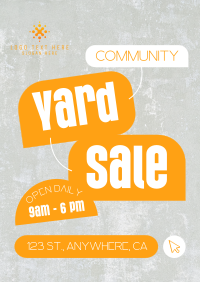 Community Yard Sale Thrift Poster