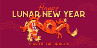 Lunar Year Chinese Dragon Twitter Post