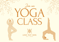 Zen Yoga Class Postcard