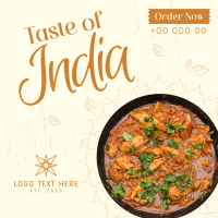 Taste of India Instagram Post Design