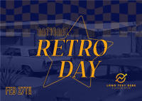 National Retro Day Postcard Design