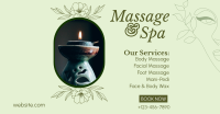 Spa Available Services Facebook Ad Design