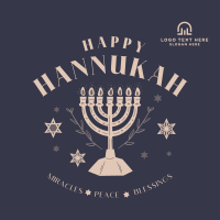 Hanukkah Menorah Greeting Instagram Post