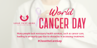 Cancer Day Ribbon Pin Twitter Post