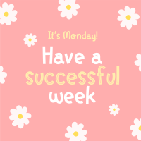 Success Starts on Mondays Instagram Post Design
