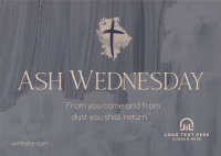 Ash Wednesday Celebration Postcard Design