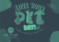 Share Your Pet Love Postcard Design