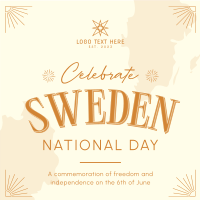 Conventional Sweden National Day Linkedin Post