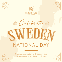 Conventional Sweden National Day Linkedin Post Image Preview