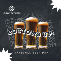 Bottoms Up this Beer Day Instagram Post