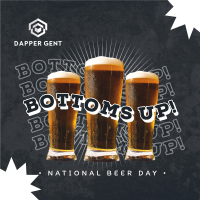 Bottoms Up this Beer Day Instagram Post