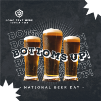 Bottoms Up this Beer Day Instagram Post