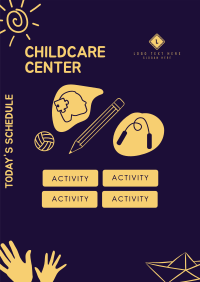 Childcare Center Schedule Poster