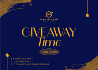 Giveaway Time Announcement Postcard