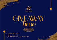 Giveaway Time Announcement Postcard Image Preview