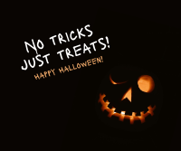 No Tricks Halloween Facebook Post