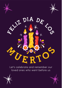 Candles for Dia De los Muertos Flyer