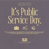 Minimalist Public Service Day Instagram Post