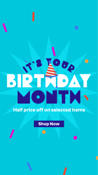 Birthday Month Promo Facebook Story