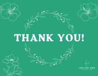 Cute Floral Thank You Card Image Preview