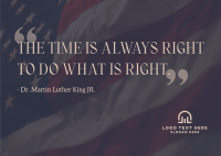 Martin Righteousness Quote Postcard Design