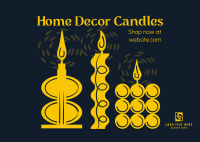 Home Decor Candles Postcard
