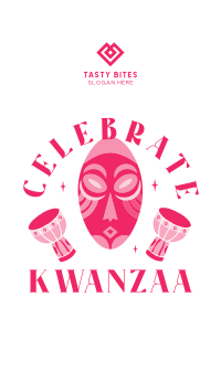 Kwanzaa African Mask  Facebook Story